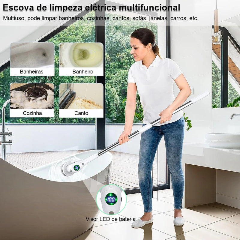 ESCOVA DE LIMPEZA ELÉTRICA MULTIFUNCIONAL