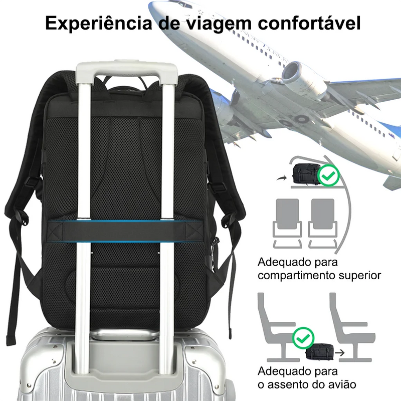 Mochila de Viagem Expansível 45L