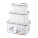 Conjunto de 3 Potes Organizadores com Tampa e Filtro Dreno