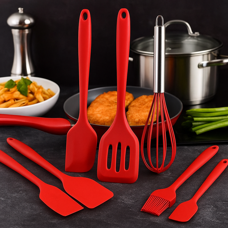Kit de Utensílios de Silicone – 5 Peças