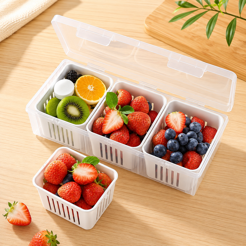 CAIXA ORGANIZADORA FRESH BOX COM 3 DIVISÓRIAS