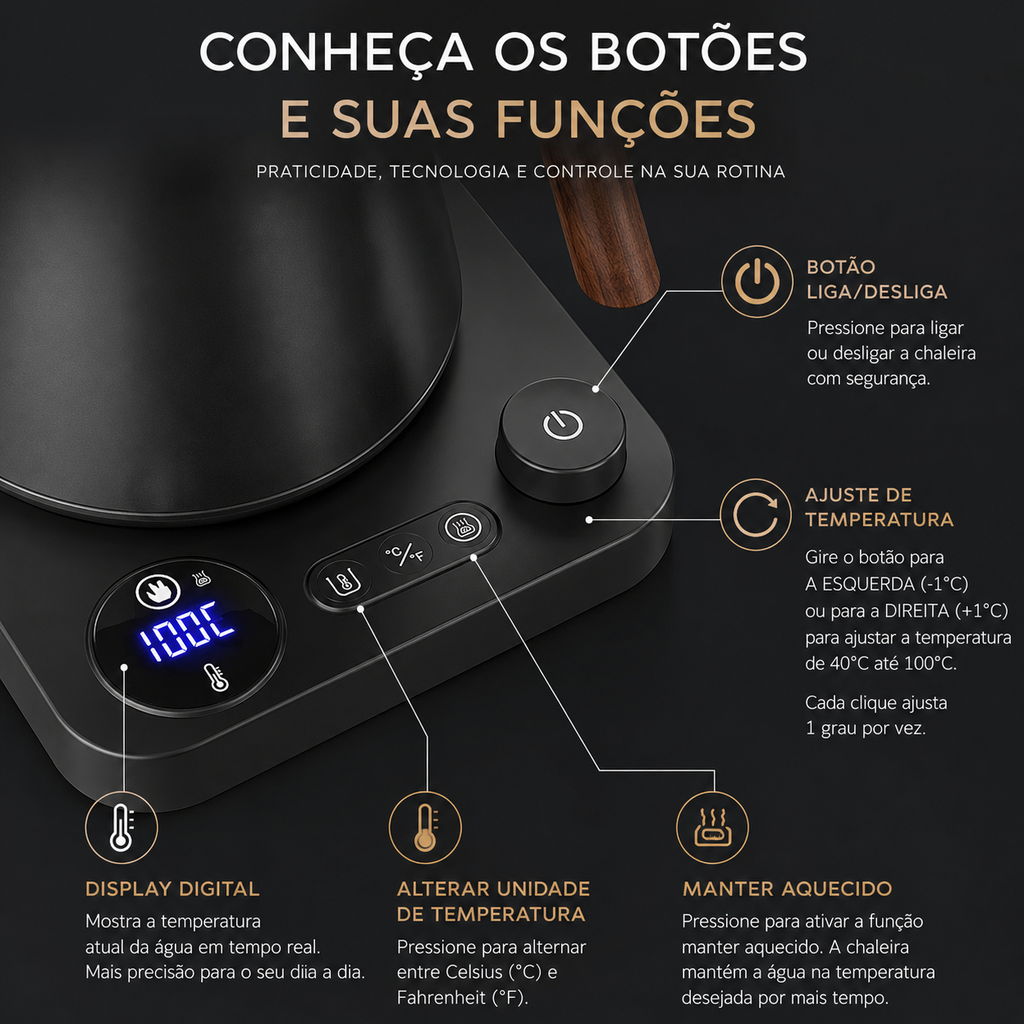 Chaleira Barista Bico de Ganso