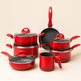 Conjunto de Panelas 7 Peças Milano Soft Touch Vermelha