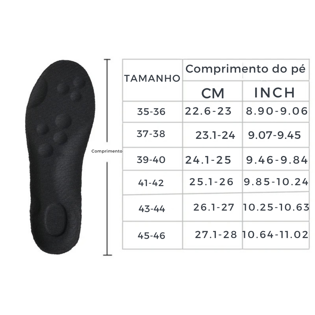 PALMILHAS ESPORTIVAS CONFORT