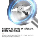 Liquidificador de imersão manual MIUI 1000W poderoso 4 em 1