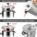 CAFETEIRA FRANCESA AÇO INOXIDÁVEL