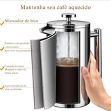 CAFETEIRA FRANCESA AÇO INOXIDÁVEL