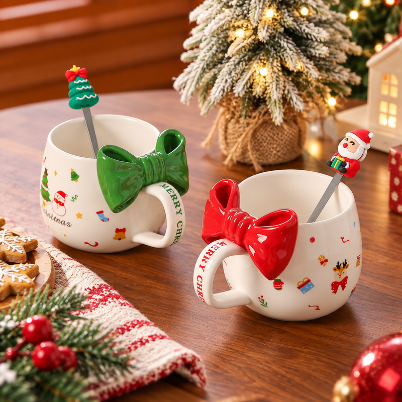 Caneca de Natal Laço Encantado