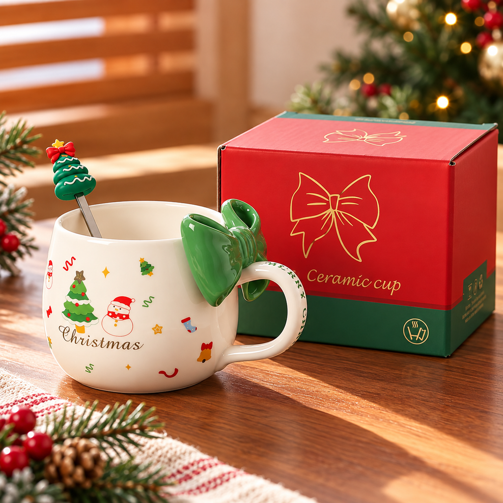 Caneca de Natal Laço Encantado