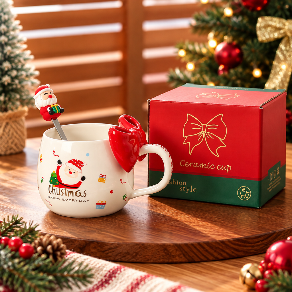 Caneca de Natal Laço Encantado