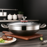 Frigideira Wok Gourmet em Aço Inoxidável 304