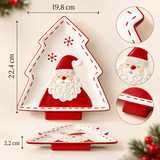 Travessa Natalina Papai Noel em Cerâmica