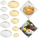 SOLARIS - bandeja rasa de aço inox dourada/prateada