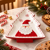Travessa Natalina Papai Noel em Cerâmica